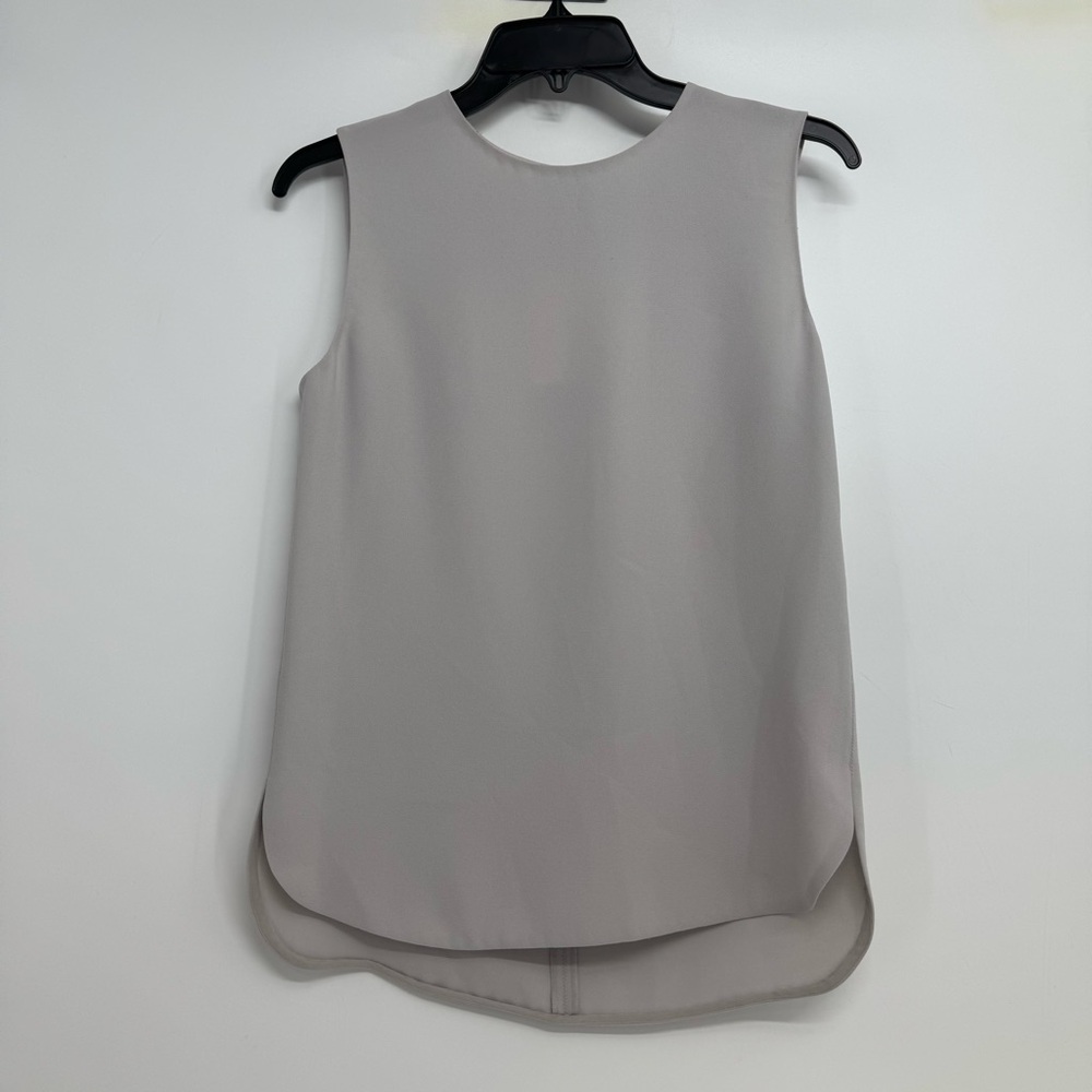 NWT VINCE Women's With Zip On One Shoulder Tank Blouse Gray Size XS $195